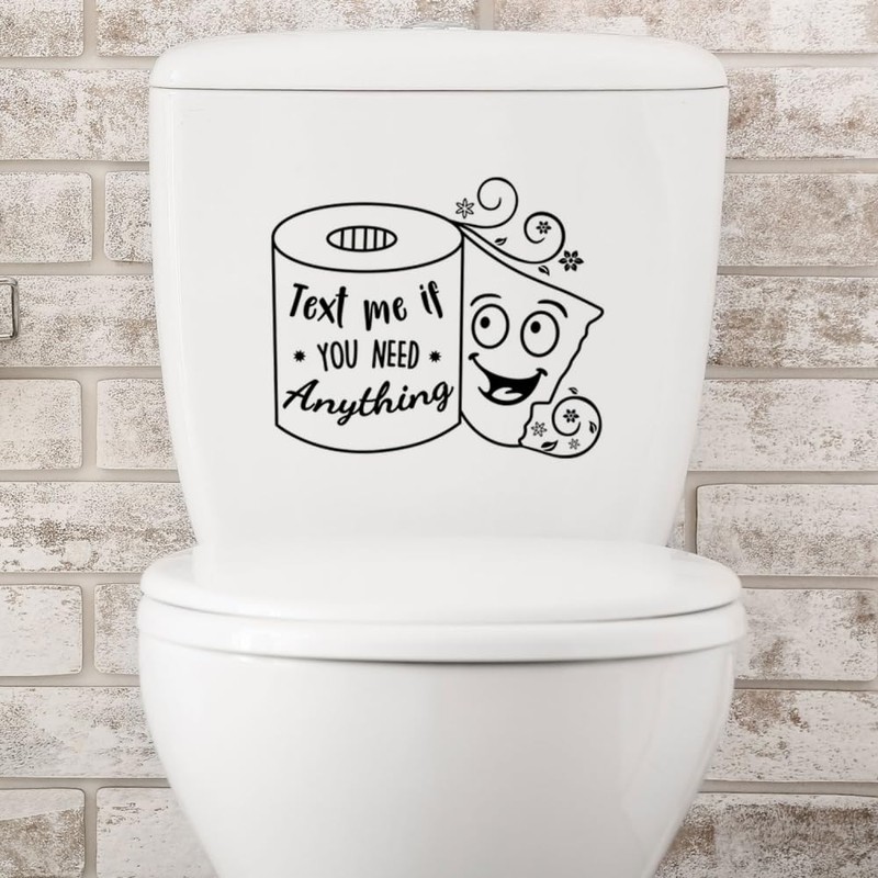 2 PCS Art Funny DIY Decor Decal Bath Room Door