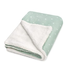 Julius Zöllner Winter Blanket Made of Cotton Jersey and Cuddly Teddy Fabric, Size 70 x 100 cm, Made in Germany, Oeko-Tex® Standard 100, Stary