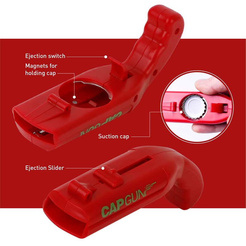 4-piece bottle cap shooting gun - Fun bottle opener tool