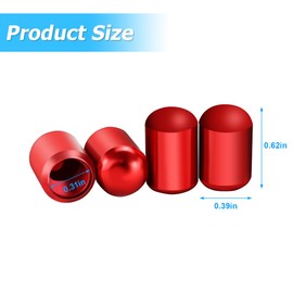 Osilly Car Tire Valve Stems Caps, 4 Pcs Aluminium Alloy Valve Stem Covers, Leak-Proof and Dust-Proof Tire Air Valve Caps, Universal Auto Replacement for SUV, Truck, Bike and Motorcycle (Red)