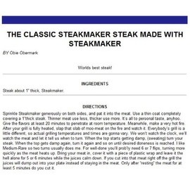 Obie-Cue's Steakmaker - The Great Grilling Spice (4.8 oz)