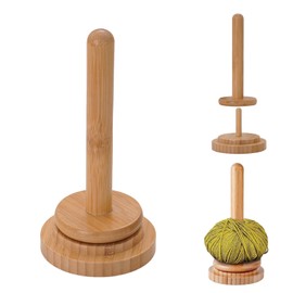 Pamtns Wollknäuelhalter Holz Tragbarer Garnhalter aus Holz Wollabwickler Handgefertigter Garnkugelhalter zum Stricken Wollhaspel Rotierender Garnhalter für Knotenfreies Garnaufbewahrung Strickzubehör