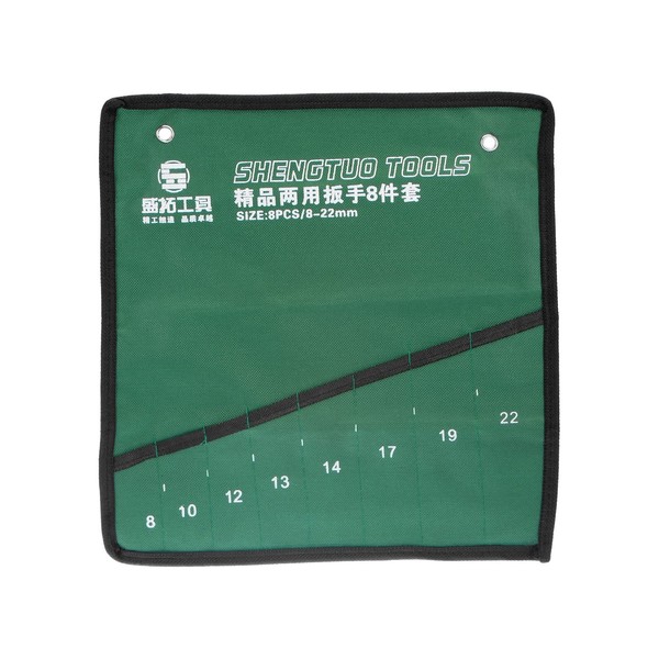 HARFINGTON Wrench Organizer 8 Pockets 12" x 12" Canvas Roll