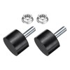 sourcing map 2Pcs M8 Thread Rubber Mounts, Vibration Isolators, Cylindrical