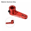 sourcing map Aluminum Alloy 25T Steering Servo Arm Horn Red