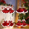 Christmas Earrings for Women Red Christmas Dress Earrings Cute Acrylic