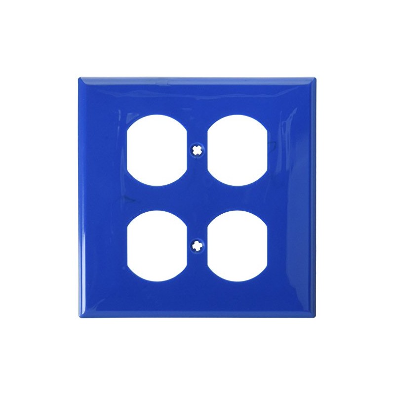Leviton 2-Gang 2-Duplex, Receptacle Wallplate, Standard Size, Thermoplastic Nylon, Device