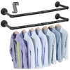 OROPY Industrial Pipe Clothes Rack Wall Mounted Set of 2,