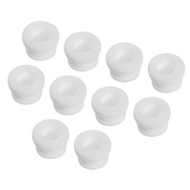 MECCANIXITY 10Pcs Snap Rubber Grommet Hole Plug Mount Dia 10mm ID 7mm H 10mm Seal Anti-Scratch for Electrical Box Cable Pipe White