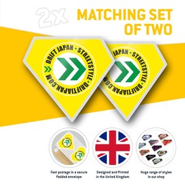 2 x Diamond Stickers 7.5 cm - JDM Drift Japan Street Style Car Racing Fun Decals for Laptops,Tablets,Luggage,Scrap Booking,Fridges, #4936