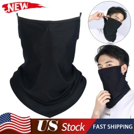 Unbranded UV Protection Neck Gaiter Cooling Face Mask Scarf Bandana Cover with Ear Loops
