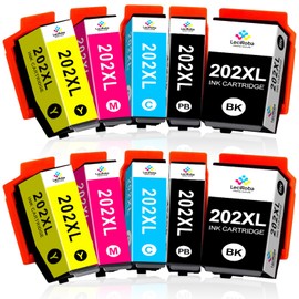 LeciRoba 202xl Printer Cartridges Replacement for Epson 202 Printer Cartridges and Epson Printer Cartridges 202xl Multipack for Epson Expression Premium XP-6000 XP-6005 XP-6100 XP-6105 (Pack of 10)