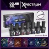 organic nails COLOR GEL XPECTRUM 7 PIEZAS 7.5ml