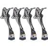  4-Pack – Heavy Duty Kickdown Door Stopper Adjustable One-Touch