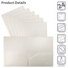 Heavyweight White Plastic 2 Pocket Portfolio Folder, 24 Pack, Letter