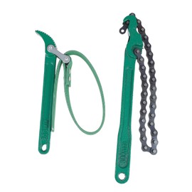 Gadpiparty 2Pcs Wrench Chain Belt Type Spanner Remover Tool for Maintenance Compact Design for Tight Spaces Durable Easy to Use for Removal