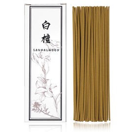 Sacred Pilgrimage, 100% Natural Materials, Incense, Laoshan Sandalwood, No Incense, Diameter 0.1 inch (3 mm), Stick Type, For Space Purification, Meditation, Yoga, Sleep Good Sleep, 5.3 inches (13.5