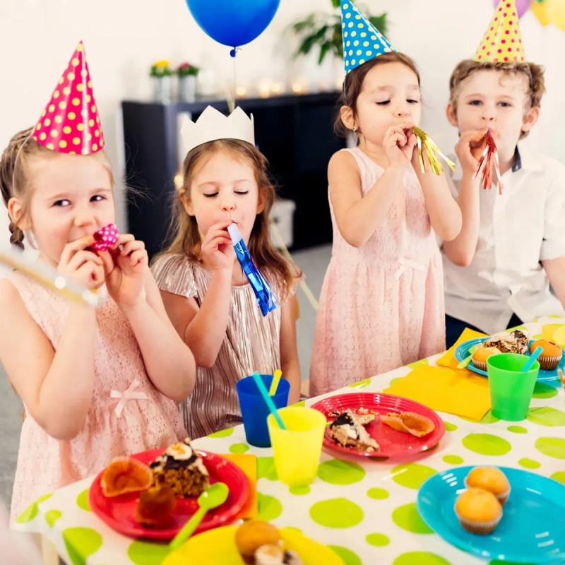 46pcs Gorros De Cumpleaños Y Silbatos Para Fiesta Infantiles