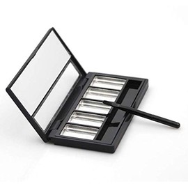 LASSUM Empty Eyeshadow Makeup Palette Containers with 5 Aluminum Pans and Mirror, DIY Eye Shadow Pigment Tray Holder Case