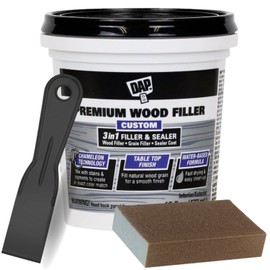 Wood Putty Filler Kit Bundled with 16oz DAP Wood Filler, Do it Best Sanding Sponge and Putty Knives (3 Items)