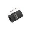 sourcing map 1/2-Inch Drive by 15mm Shallow Impact Socket, Cr-Mo