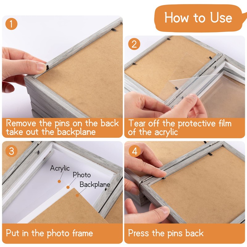 Biggun 5x7in 5 Folding Accordion Picture Frame - Foldable Hinged