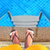 Goovilla Pool Ladder Steps Replacement, (3-Pack) 18" Universal Heavy-Duty Molded