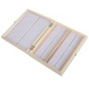 100PCS Biology Glass Prepared Microscope Slides Specimens Wooden Slide Storage
