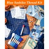eZAKKA 51 Pack Blue Sashiko Kit with 30 Templates, 9