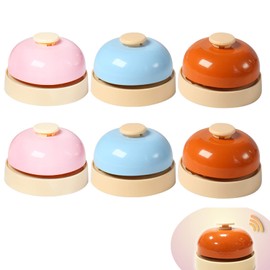 Yiyifor Table Bell, Pack of 6 Reception Bell with Crisp Ringing, Made Service Bell, Strong and Durable Table Bell for Kitchen, Restaurants, Hotels, Bars