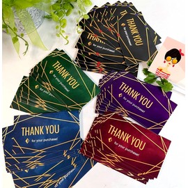 Yoohoolady 100x Business Cards, Thank You Your Purchase 3.5x2" Variety Pk