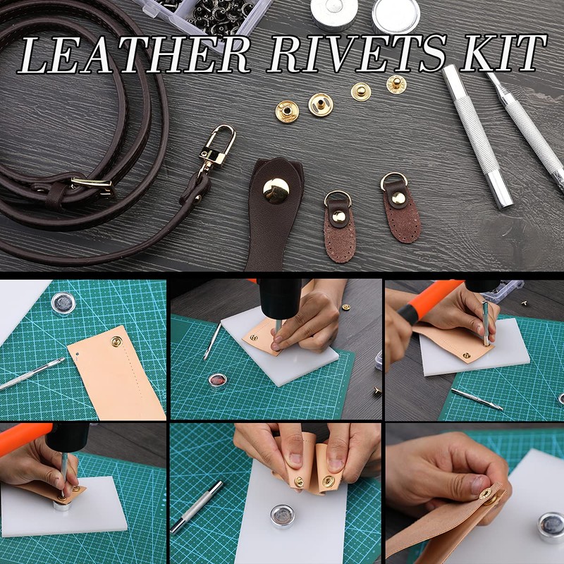 328PCS Leather Working Kit, Leather Working Tools with Manual -