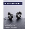 Bandmax Small Black Hoop Earrings for Men Women Hypoallegrnic Huggie