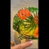 Nightlight Hibiscus Coastal Scallop Shell Decoupage Shell Art Light- Beach