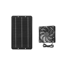 Qianly Solar Power Fan Chicken Coop Fan Waterproof Keep Air Circulation Air Circulation Fan Ventilation Fan for Greenhouse Shed