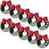 MAGICLULU Christmas Wreath Decorations 10pcs Mini Christmas Wreaths with Bow