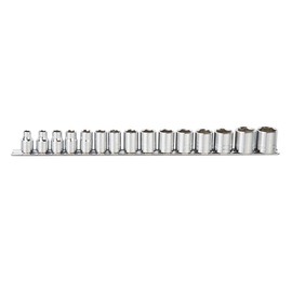 STEELMAN PRO 78523 6-Point Metric 15-Piece Socket Set, 3/8-Inch Drive