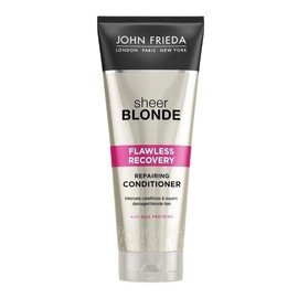John Frieda Sheer Blonde Flawless Recovery Repairing Conditioner with Silk Protein for Dry and Damaged Blonde Hair, 250 ml
