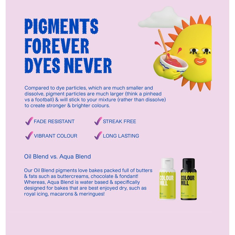 Colour Mill Aqua Blend Water-Based Food Coloring, 20 Milliliters Blush