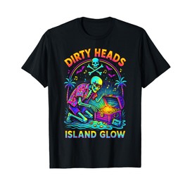 Dirty Heads Island Glow Beach Vibes Skeleton Diver Shirt Men T-Shirt