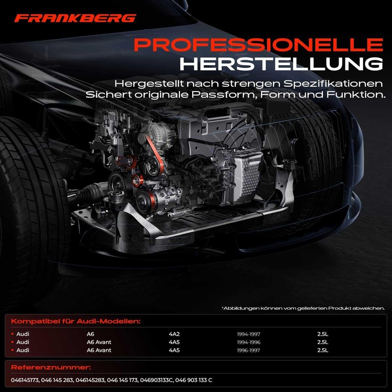 Frankberg Tensioner Pulley V-Ribbed Belt for A6 A6 Avant 4A