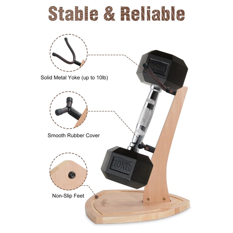 Musbeat Saxophone Stand, Saxophone Stand for Alto and Tenor, Walnut
