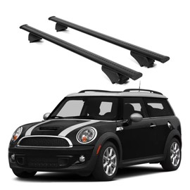 ERKUL Roof Rack Cross Bars for Mini Cooper Clubman 2010-2014 R55 | Aluminum Crossbars with Anti Theft Lock for Rooftop | Compatible with Raised Rails - Black
