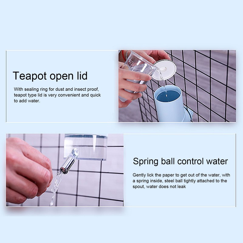 Pet Drinking Fountains Automatic Portable Pet Hanging Kettle for Cats