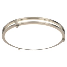 Juno Saturn Flush Mount Ceiling Light with Switchable Lumens (2700K-5000K), 16-Inch, Brushed Nickel