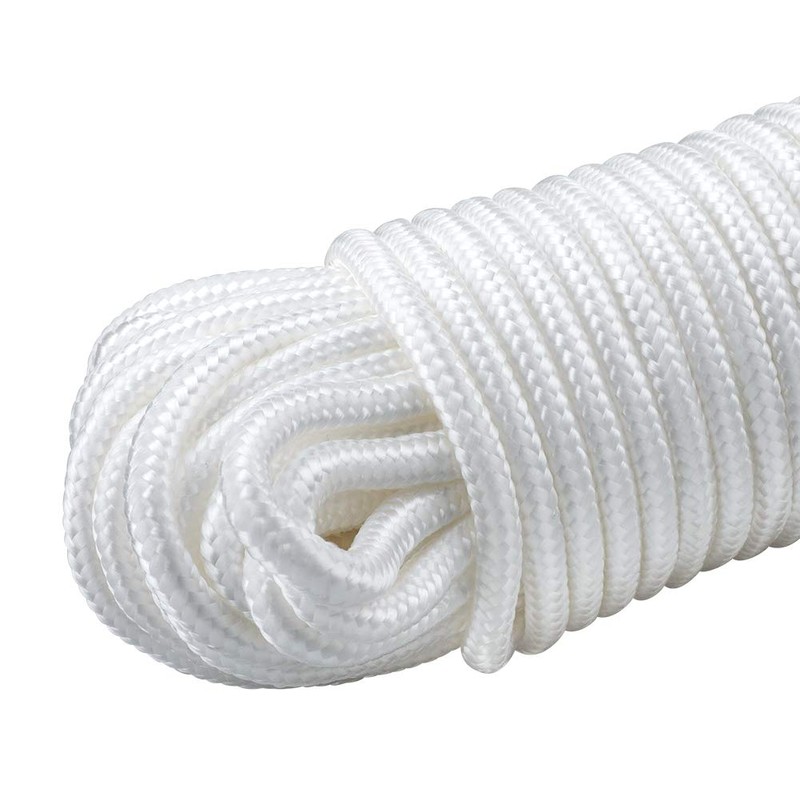 joycraft 98Ft x 6mm Nylon Rope, White Nylon Poly Rope,