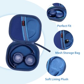 XANAD Hard Case for JBL Tune 510BT / 520BT / 660NC / 670NC / 570BT / 500BT / Live 460NC / T450BT Headphone,for JBL Junior JR 320 / 320BT / 470NC / 460 NC Kids Headphones, Blue