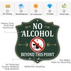No Alcohol Beyond This Point Sign 10" x 10" With