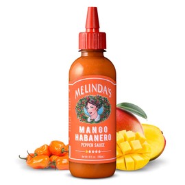 Melinda’s Mango Habanero Hot Sauce - Sweet & Mild Mango Habanero Sauce Made with Real Mango, Fresh Peppers, Vinegar, Carrot & Lime - 10oz Squeeze, 1 Pack