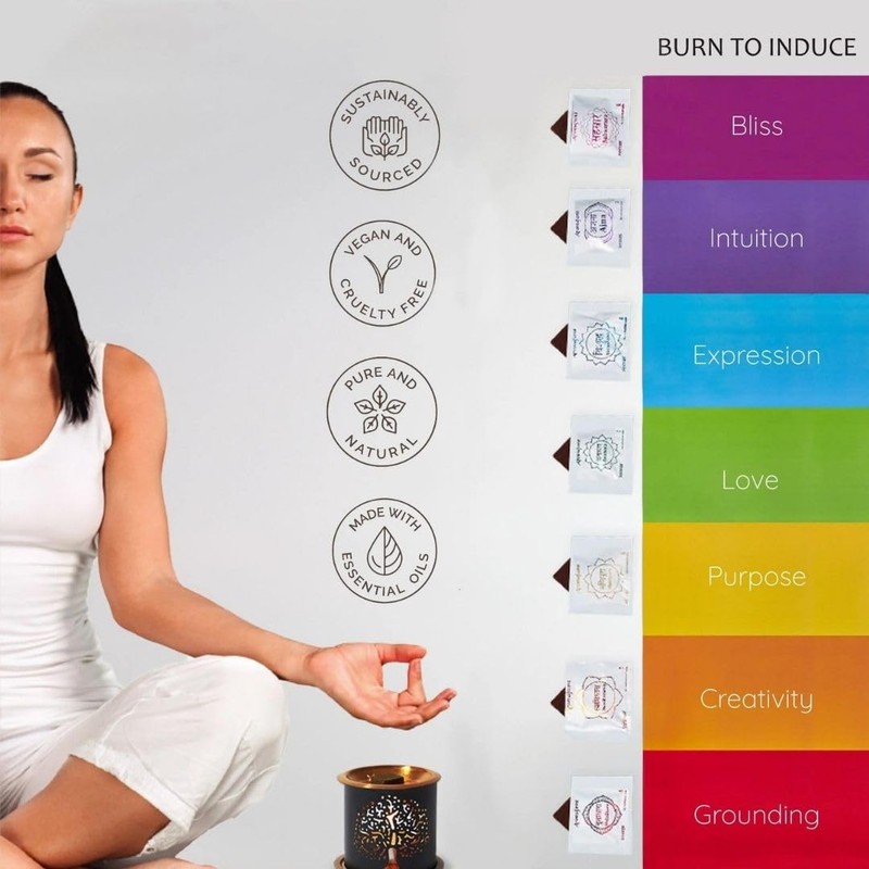 7 Chakra Incense Brick Gift Set by Aromafume | 14